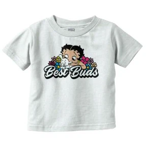 Betty Boop and Pudgy Best Buds Retro Cartoon Toddler Girl Youth T Shirt For Kids - Picture 1 of 6