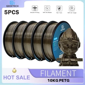 5KG PETG GEEETECH 3D Drucker Filament 1,75mm Metallic Gold Hart Stark Langlebig - Afbeelding 1 van 12