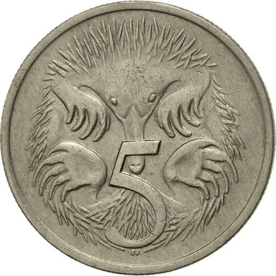Australia | 5 Cents Coin | Echidna | Km:64 | 1966 - 1984 - Image 1 of 4