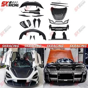 Dry Carbon Front Rear Lip Side Skirts Hood Body Kits Fits McLaren 720S 2017-2023 - Bild 1 von 83