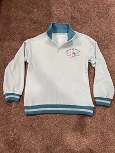 Disney Stitch Sweater Girls XL Blue Lilo & Stitch 1/4 Zip  Long Sleeve - Picture 1 of 7