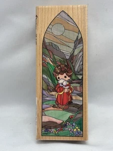 Precious Moments Chapel Series Rubber Stamp The Lord Is My Shepard Stain Glass - Picture 1 of 5