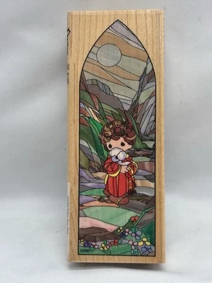 Sello de goma serie Capilla Precious Moments El Señor es mi pastor vitral Foto 1 de 4