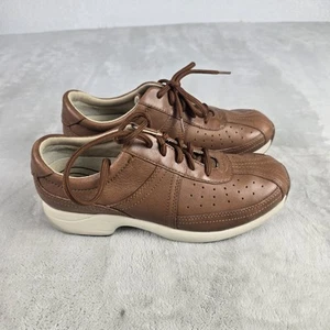 Ariat Tan Leather Shoes Women Size 8B Black Sneaker Lace Up Oxford 73122 - Picture 1 of 7