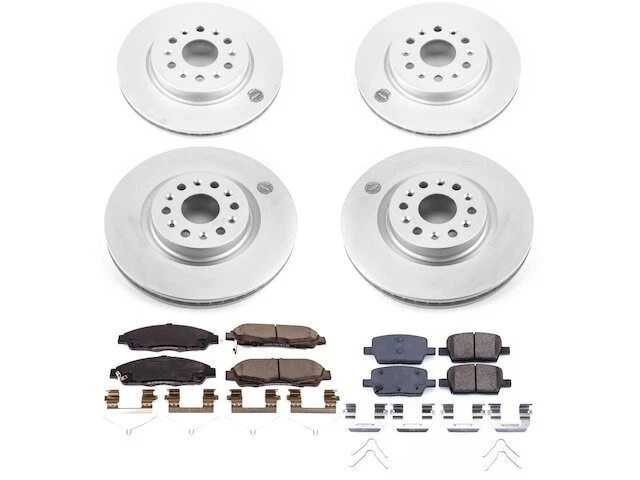 Front and Rear Brake Pad and Rotor Kit For Cadillac Buick XT6 XT5 Enclave TK34D6 - Imagem 1 de 1