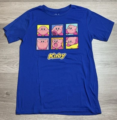 Kirby Shirt, Boy's Kids Size XL, Blue, Graphic Print, Short Sleeve - Image 1 of 4
