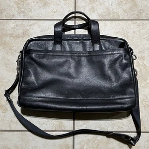 Maletín Coach Hamilton Commuter de cuero negro para computadora portátil para hombre - Imagen 1 de 11