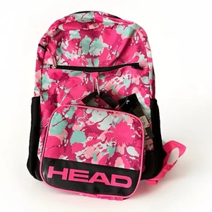 Zaino HEAD Lunch Box Scuola Superiore Sport 18”x14” Nuovo con etichette Nuovo Nero Rosa Viola - Foto 1 di 6