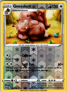 Greedent Reverse Holo 151/196 SWSH11: Lost Origin Rare - NM - Picture 1 of 2