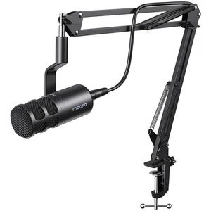 XLR Podcast Dynamic Microphone, Cardioid Studio Mic with Boom Arm for Vocal R... - Picture 1 of 8