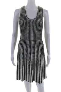 Michael Michael Kors Womens Grid Print Scoop Neck Sleeveless Dress Black Size XS - Picture 1 of 7