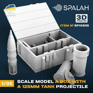 Caja con proyectil tanque 125 mm kit modelo escala para diorama 1:35 Spalah SP10835 - Imagen 1 de 1