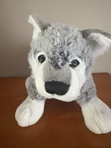 Peluche de peluche muy raro Webkinz Grey Wolf HM358 retirado difícil de encontrar Ganz sin código - Imagen 1 de 8