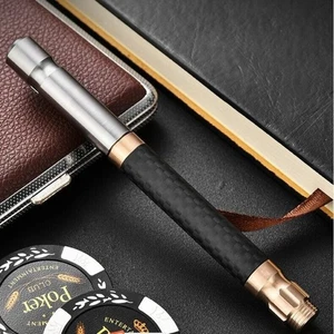Carbon Fiber Brass Titanium Ballpoint Pen EDC Pocket Pen Business Office Writing - Picture 1 of 12