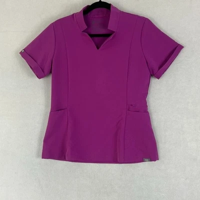 Figs Inala Scrub Top Women's Small Fuschia V-Neck Technical Collection - Image 1 of 4