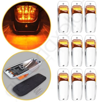 9X Ámbar 10.8" 7Diodos LED Cabina Marcador Luz de Distancia de Funcionamiento para Mack DM800 Foto 1 de 4