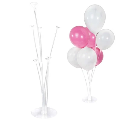 Supporto per 7 palloncini trasparenti - altezza 70 / 56 / 36 cm - Immagine 1 di 4
