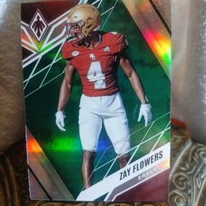 ZAY FLOWERS 2023 CHRONICLES PHOENIX "GREEN PRIZM" ROOKIE FOOTBALL CARD-#18-RAVEN - Picture 1 of 7