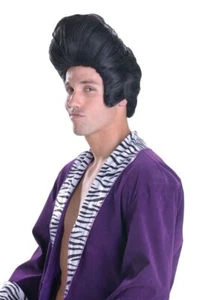 Pimp Daddy Wig - Adult Costume Accessory - One Size - Black - Halloween - Picture 1 of 2