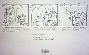 SpongeBob Schwammkopf 1999 Produktion Studio Storyboard Kopie Seite Nickelodeon - Bild 1 von 2