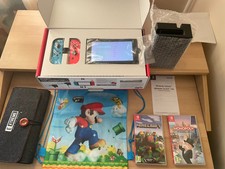 Nintendo Switch Console V2 Version Boxed + 2 Games And Case In *Mint Condition