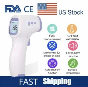 Infrared Thermometer Digital LED Forehead No-Touch Body Adult Temperature - Picture 1 of 3