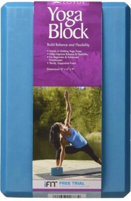 Lotus 2 Yoga Blocks, Build Balance And Flexibility (3" x  6" x  9") [NEW] - Image 1 of 3