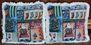 Vintage Bauernhaus Mohawk Home Decor Urlaub Weihnachten Kissen Überwurf 18 x 18" - Bild 1 von 6