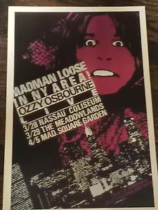 Ozzy Osbourne☆ Madman Loose, Original 2nd Press Concert Poster, Diary of Madman - Picture 1 of 5