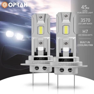 H7 H4 LED Headlight Bulbs Kit High / Low Beam 6500K Super Bright White Lights 2x - Picture 1 of 12