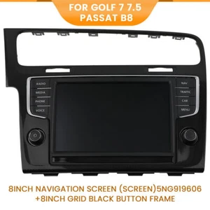 Autoradio 8" Mechanische Taste Display Screen Mit Gittermuster Navigationsrahmen - Zdjęcie 1 z 11