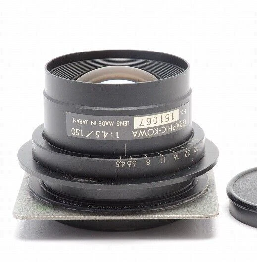 Lente de barril de gran formato rara Kowa gráfica 150 mm f/4,5 para cámara 4x5 Japón Foto 1 de 4