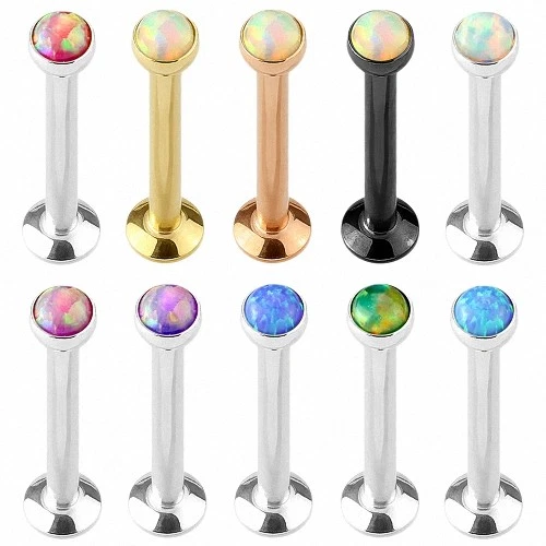 Lippenpiercing Madonna Kinn Tragus Cartilage Universal Ohr Stud Stecker Opal - Bild 1 von 1