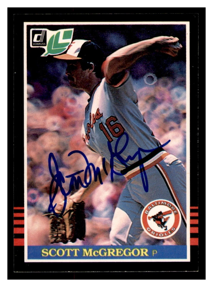 Scott McGregor Baltimore Orioles Autographed 1985 Donruss Leaf card #72 - Image 1 of 2