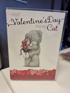 Happy Valentinstag von der Katze Grußkarte Liebe Haustier Tatty Teddy Me To You - Bild 1 von 4