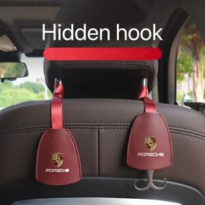 2x Black Car Seat Back Headrest Hooks Truck Coat Purse Bag Hanger Holder Hook