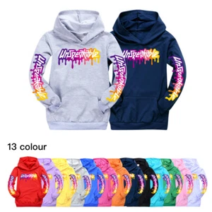 Kids Boys UNSPEAKABLE Youtuber Hoodie Hoody Sweatshirt Jumper Pullover Top UK - Picture 1 of 20