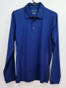 SanSoleil Golf Polo, Mens Sz S, Dark Blue, Long Sleeves, Stretch, NEW, RX3321 - Picture 1 of 11