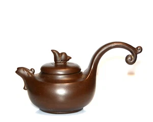 Fine Chinese Carved Long Phoenix Tail Yixing Zisha Purple Clay Ceramic Teapot - Picture 1 of 6