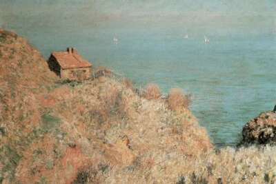 Claude Monet CCabin Of The Customs Watch Landscape Painting Art Poster 18x12 - Image 1 of 3