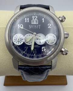 ️RELOJ HOMBRE PERPETUO Vintage Nicolet N7332001 Master Calendar AUTOMÁTICO PERPETUO - Imagen 1 de 15