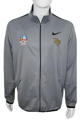 Nike Wake Forest Military Bowl Epic Dri-fit Training Jacket Mens XL Gray Black Cover