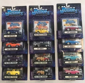 Funline Muscle Machines 1/64 Scale MOC Diecast Car Lot of 12 in Orig. Box -Lot 2 - Picture 1 of 10