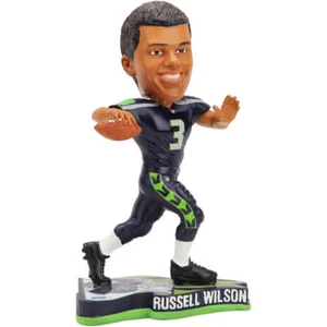 NFL Russell Wilson Pennant Base BobbleHead Forever Damaged Packaging JC - Picture 1 of 1
