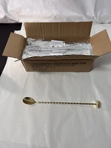 Menge 20 Appleton Rum Rührlöffel Metall Gold Farbe Drehgriff 11" Bar Werbegeschenk - Bild 1 von 12