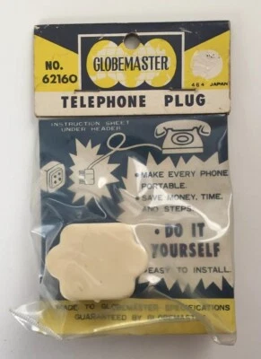 Vintage Globemaster 4 Prong Telephone Plug No. 62160 Adapter Converter Plug NOS - Image 1 of 4