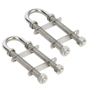 2PCS 1/2" Dia-3-1/2" Thread Lenght Boat Stainless U Bolt Stern Bow Eye Tie Down - Bild 1 von 5