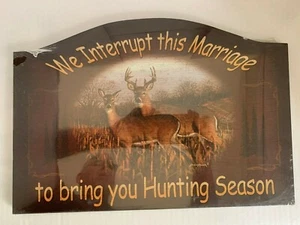 Deer Hunting Season Wooden Sign Wall Hanging NEW - Picture 1 of 3