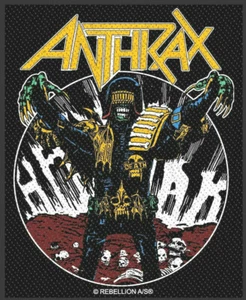ANTHRAX PATCH AUFNÄHER # 21 JUDGE DREDD 10x8cm FLICKEN ABZEICHEN - Picture 1 of 1