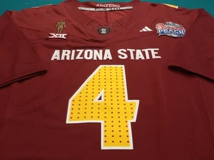CAMERON SKATTEBO CUSTOM *LARGE* AZ. STATE PEACH BOWL/PAT TILLMAN MEMORIAL, SEWN! - Picture 1 of 5